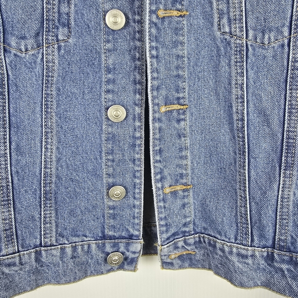 NWOT Hudson Women’s Classic Medium Wash Denim Jean Jacket Size L/XL - Picture 9 of 15